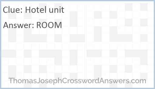 Hotel unit Answer