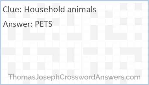 Household animals Answer