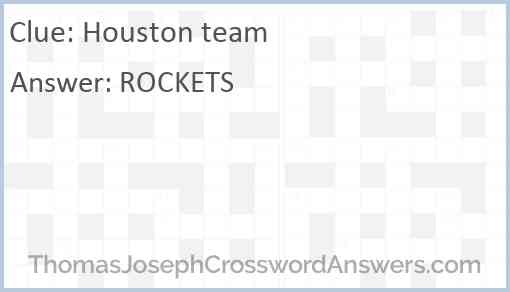 Houston team Answer
