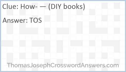 How- — (DIY books) Answer