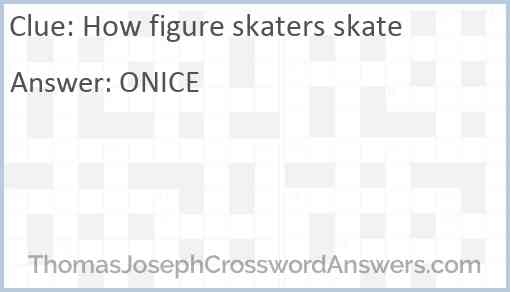 How figure skaters skate Answer