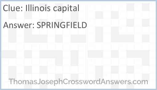 Illinois capital Answer