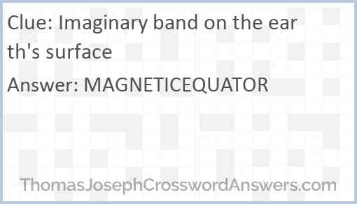 Imaginary band on the earth's surface Answer