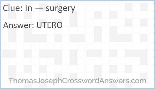 In — surgery Answer