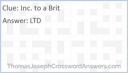 Inc. to a Brit Answer