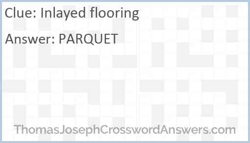 Inlayed flooring Answer