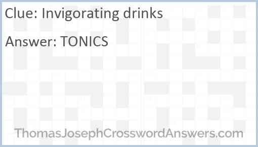 Invigorating drinks Answer