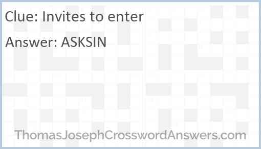 Invites to enter Answer