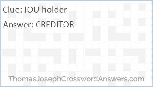 IOU holder Answer