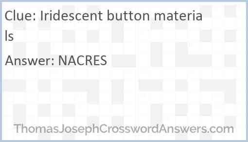 Iridescent button materials Answer