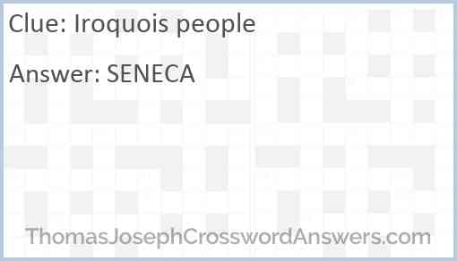 Iroquois people Answer