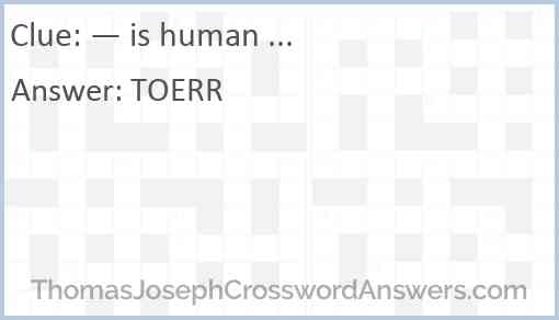 — is human ... Answer