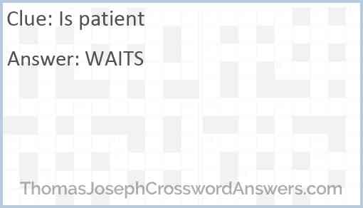 Is patient Answer