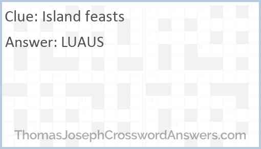 Island feasts Answer