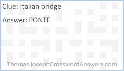 Italian bridge Answer