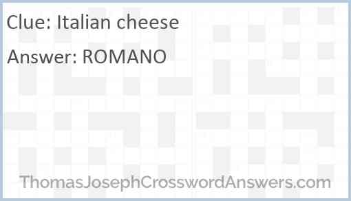 Italian cheese Answer