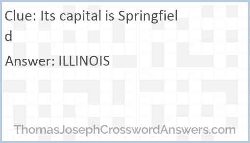 Its capital is Springfield Answer