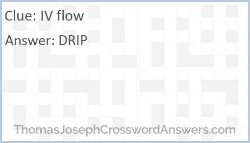 IV flow Answer