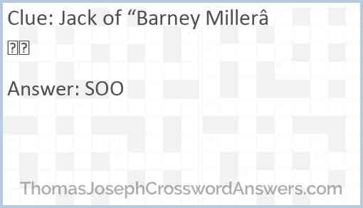 Jack of “Barney Miller” Answer