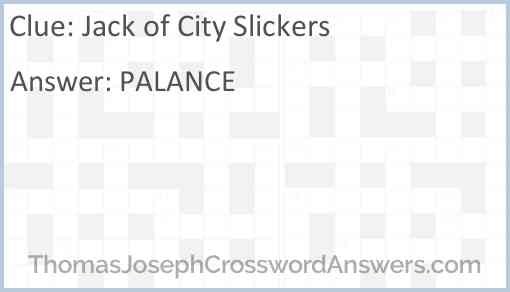 Jack of City Slickers Answer