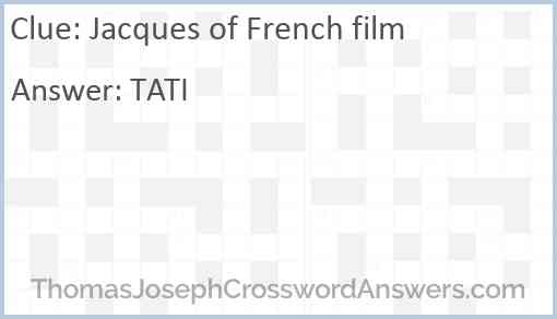 Jacques of French film Answer