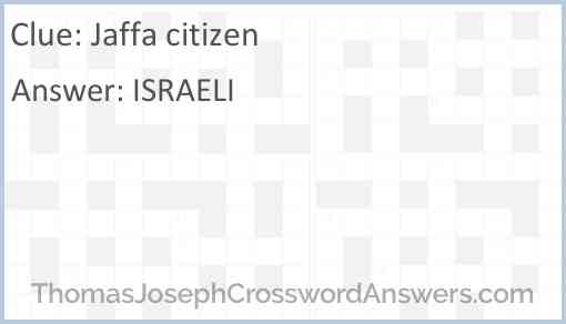 Jaffa citizen Answer
