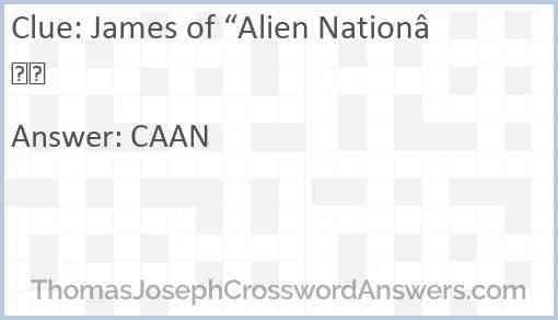 James of “Alien Nation” Answer