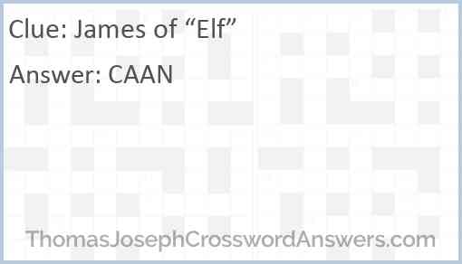 James of “Elf” Answer