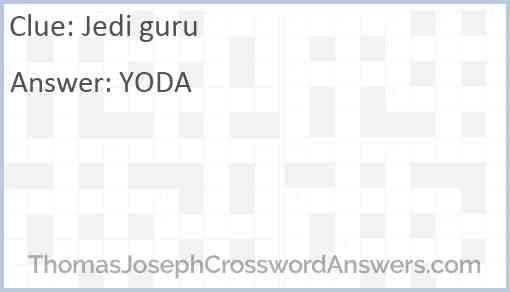 Jedi guru Answer