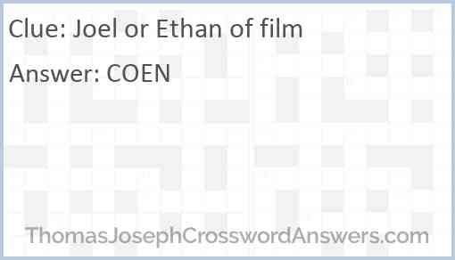 Joel or Ethan of film Answer