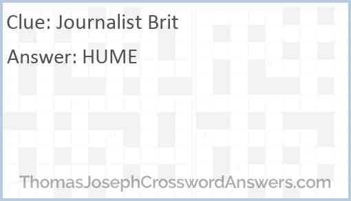 Journalist Brit Answer