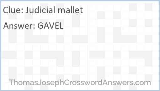 Judicial mallet Answer