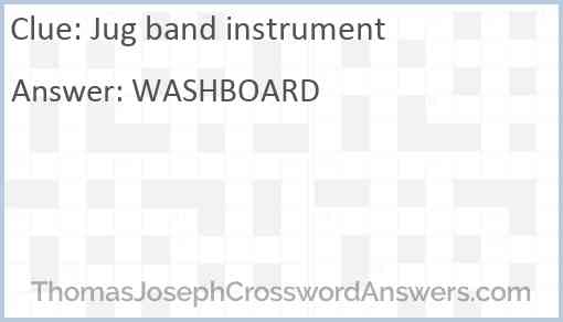 Jug band instrument Answer