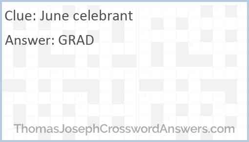 June celebrant Answer