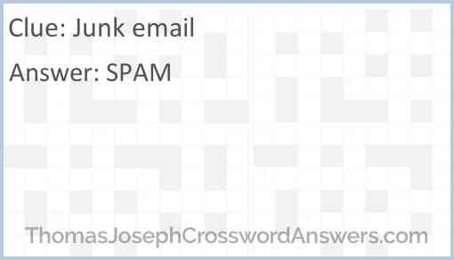 Junk email Answer