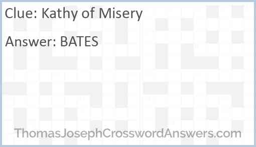Kathy of “Misery” Answer