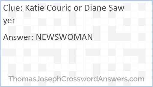 Katie Couric or Diane Sawyer Answer