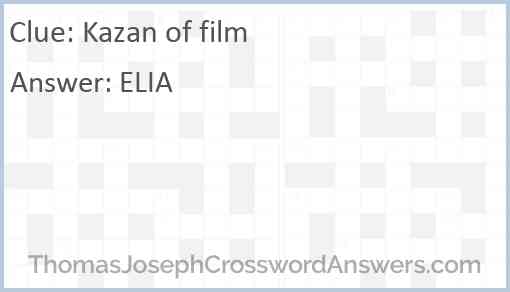 Kazan of film Answer