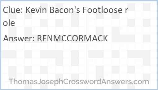 Kevin Bacon's Footloose role Answer