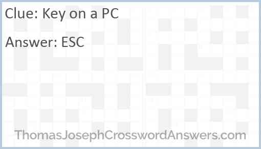 Key on a PC Answer