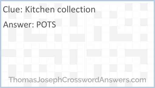 Kitchen collection Answer