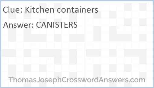 Kitchen containers Answer