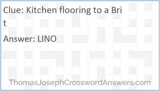 Kitchen flooring to a Brit Answer