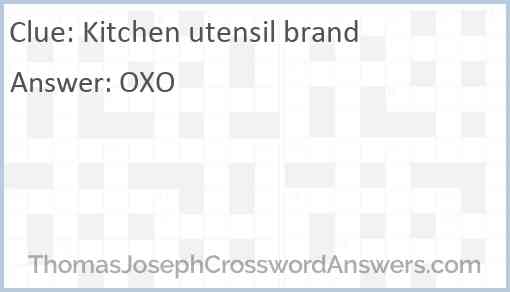 Kitchen utensil brand Answer