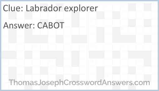 Labrador explorer Answer
