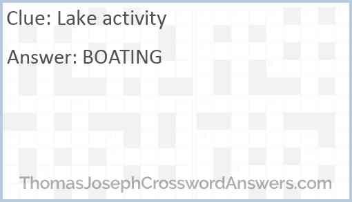 Lake activity Answer