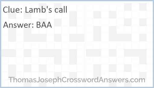 Lamb's call Answer