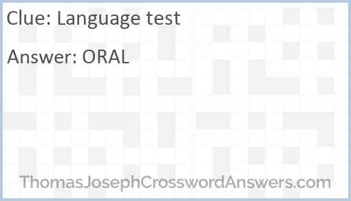 Language test Answer