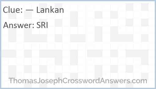 — Lankan Answer