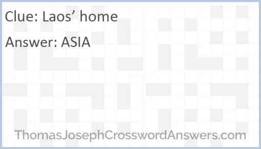 Laos’ home Answer